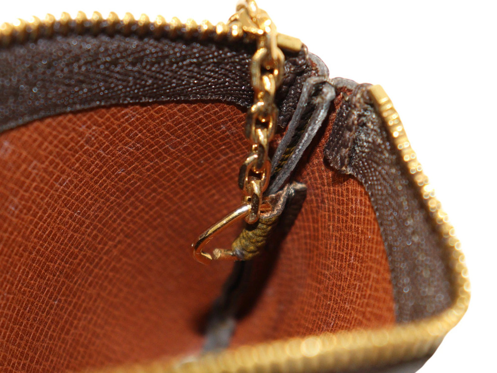 LOUIS VUITTON Pochette Monogram Canvas Card Key Case Wallet Accessories Ring